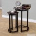 2-Piece Cherry Wood Nesting Tables with Crescent Base & Cabriole Legs - B071HDLCPN