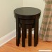 Bay Shore Collection Round Nesting End Table Set 3-Piece Black - B008O0Z5W6