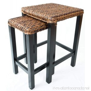 BirdRock Home Seagrass Nesting Accent Tables | Hand Woven Seagrass | Fully Assembled - B00HYLVTQW