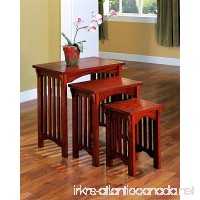 Coaster Traditional Warm Brown 3-Piece Nesting Table Set - B000GVB9W6