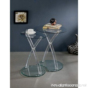 Furniture of America Millena Acrylic Leg Nesting Table Set - B0756XPSF8