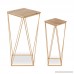 Kate and Laurel Gabriele Metal Accent Nesting Tables with Natural Wood Top and Gold Base Set of 2 - B07BH2FFH3