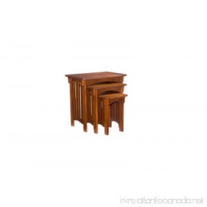 PowellMission Oak 3-Piece Nested Tables - B000KFUBYU