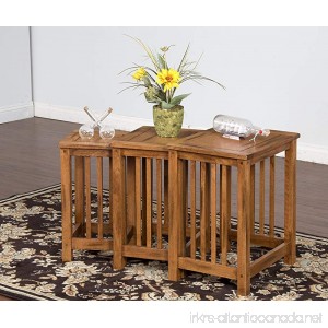 Sunny Designs Sedona 3 Piece Nesting Table in Rustic Oak - B007RULM9E
