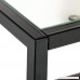 Yaheetech Set of 2Pcs Glass Nesting Tables Living Room Sofa Side End Table Set Black Frame - B077JJP9ZZ