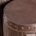 Zallzo Copper Fluted HANDMADE Round Barrel End Table Stools - Copper (Set of 2) - B06XSMF9D1