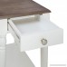Convenience Concepts 6053210DFTW Chairside Table Driftwood/White - B07DZW5STX