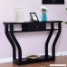 Giantex Console Hall Table for Entryway Small Space Sofa Side Table with Storage Drawer and Shelf Home Office Living Room Furniture Narrow Accent Hall Table Black - B07FS7DR6Z