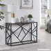 Homissue 30” Height Console Sofa Table with Sturdy Criss-cross Design for Hallway/Living Room/Entryway Retro Brown - B0786GWM3Q