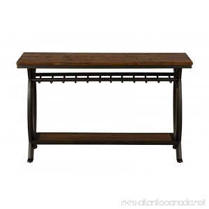 Jofran: 617-4 Harper's Press Sofa Table/Wine Display 48W X 18D X 28H Dark Rustic Pine Finish (Set of 1) - B06XTWMNZY