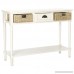 Safavieh American Homes Collection Winifred White Wicker Console Table with Storage - B00NEOG1A2
