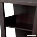 Topeakmart V Console Sofa Entry Table with Two Shelves Hall Furnishings Espresso - B01M1N63EU
