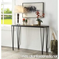 Vintage Brown Black Metal Frame Entryway Console Sofa Table with Nailheads - B0752WVBF2