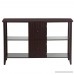 Yaheetech 3 Tier Solid Wood Console Sofa Table w/2 Grooved Cubby Storage Espresso Finished - B01N7QE11F