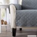 Great Bay Home Deluxe Stonewashed Stain Resistant Furniture Protector in Solid Colors. Laurina Collection By Brand. (Sofa Storm Grey) - B074Q3BDZS
