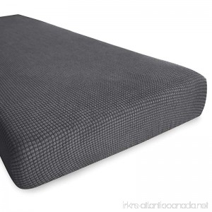Hokway Stretch Fabric Sofa Cushion Slipcovers 3 Cushion Couch Sofa Cushion Protector Covers (Gray Sofa Cushion) - B07BKS6XG4