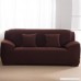 Hotniu Stretch Sofa Slipcover 1 Piece Polyester Spandex Fabric Couch Cover Fitted Furniture Slipcovers for Loveseat and Sofas (Sofa Coffee) - B07DLQ6PFF