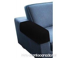 KLEEGER Premium Sofa Armrest Cover Set - Elastic Slipcovers For Couches  Armchairs & Recliners (Set Of 2) (Black) - B07DVNRSHG