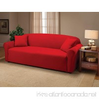 Madison Stretch Jersey Red Sofa Slipcover  Solid - B004MM8AVI