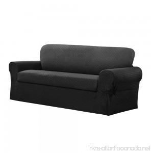 MAYTEX Conrad 2-Piece Sofa Furniture Cover/Slipcover Sofa Charcoal - B00TNGD5VI