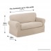 MAYTEX Reeves Stretch 2 Piece Loveseat Furniture Cover Slipcover Natural White - B003Q6CJJA