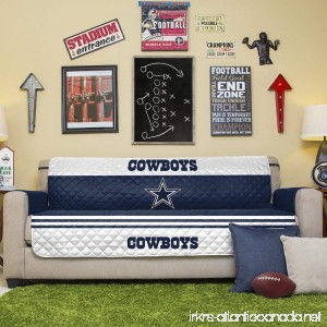 Pegasus Home Fashions NFL Dallas Cowboys Sofa Couch Reversible Furniture Protector with Elastic Straps 75-inches by 110-inches - B00PBZUZJU