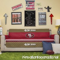 Pegasus Home Fashions NFL San Francisco 49ers Sofa Couch Reversible Furniture Protector with Elastic Straps  75-inches by 110-inches - B00PC06250
