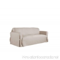 Serta Relaxed Fit Duck Furniture Slipcover for Sofa  Khaki - B010SOFK5M