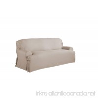 Serta Relaxed Fit Duck Furniture Slipcover for T-Sofa  Khaki - B010SOFJGW