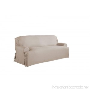 Serta Relaxed Fit Duck Furniture Slipcover for T-Sofa Khaki - B010SOFJGW
