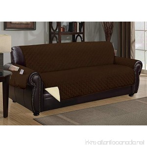 Sofa Guard Deluxe Reversible Sofa Furniture Protector Coffee/Tan - B01B6WS3OK