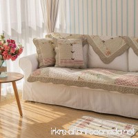 Stitching Floral Patchwork Quilted Sofa Slipcover Couch Cover Protector Jacquard 28x83 Inch - B01N24SGYV
