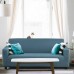 Stretch Sofa Slipcover Couch Cover 1-Piece Jacquard Polyester Spandex Fabric Elastic Furniture Protector (Woven Plaid Cyan) - B078MHTTRB