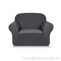 Subrtex 1-Piece Knit Jacquard Spandex Stretch Sofa Slipcovers (Chair  Gray) - B01A6LQVKK
