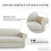 Subrtex 2-Piece Print Jacquard Spandex Fabric Stretch Sofa Slipcovers (Chair Cream) - B07541TVHL