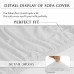 Subrtex Knit Jacquard Spandex Stretch 2-Piece Sofa Slipcover (Chair White) - B0739XDNTD