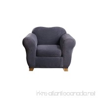 Sure Fit Stretch Royal Diamond 2-Piece - Chair Slipcover  - Storm Blue (SF43406) - B00WK1YZNK