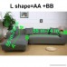 Taiyucover Anti-skid Dustproof Sofa Slipcovers ;Armchair/2-Seater/3-Seater sofa covers; Sectional Corner L-Shaped Sofa Protector Decoration (Grey L-Shaped Sofa(2-Seater sofa + 2-Seater sofa)) - B07CNQL6S6