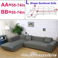 Taiyucover Anti-skid Dustproof Sofa Slipcovers ;Armchair/2-Seater/3-Seater sofa covers; Sectional Corner L-Shaped Sofa Protector Decoration (Grey  L-Shaped Sofa(2-Seater sofa + 2-Seater sofa)) - B07CNQL6S6