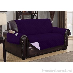 The Original DELUXE HOTEL Reversible and Waterproof Furniture Protector (Loveseat Purple / Light Purple) - B074TT5HXC
