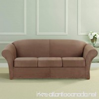 Ultimate Heavyweight Stretch Faux Suede 3 Box Cushioned Sofa Slipcover - B01BLND394