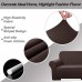 YUUHUM 1-Piece Couch Covers Stripes Designs Furniture Protector Stretch Spandex Sofa Slipcovers (Sofa Brown) - B07D9HDD99