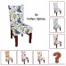 Argstar 2pcs Chair Covers for Dining Room Spendex Slipcovers Blue Flower Design - B077ZVSQ11