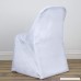 BalsaCircle 50 pcs White Folding Round Polyester Chair Covers Slipcovers for Wedding Party Reception Decorations - B0060D4MZ0