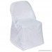 BalsaCircle 50 pcs White Folding Round Polyester Chair Covers Slipcovers for Wedding Party Reception Decorations - B0060D4MZ0
