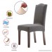 ColorBird Solid Color Knitted Fleece Dining Chair Slipcovers Removable Universal Stretch Elastic Chair Protector Covers for Dining Room Hotel Banquet Ceremony (Set of 6 Gray) - B07C6WQ3S9