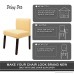 Deisy Dee Stretch Chair Cover Slipcovers for Short Back Chair Bar Stool Chair (beige) - B0789YZXD1