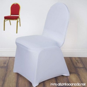 Efavormart White Spandex Chair Cover For Wedding Event Party--PACK OF 5 - B06XMY6RYB