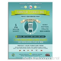 Four Count-Furniture Storage Bags-Dining Room Chair. 3 Mil Thick  Heavy Duty  Professional Grade. Proudly Made in America. Award Winning and 5 Year Guarantee. - B017POQ7DW