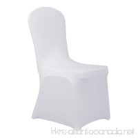 Haorui Spandex Chair Covers for Dining Room Banquet Wedding Party (4 pcs  White) - B07BF9JSMJ